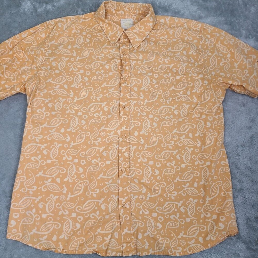 Life is Good Golf 100% cotton short‎ sleeve button front Hawaiian shirt adult XL